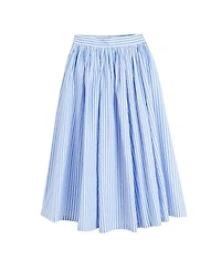 Chinti & Parker Women's Cotton Striped A-Line Oxford Skirt