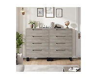 gaomon 4-Drawer Dresser for Bedroom, 41.5" Tall Freestanding Storage Chest, Grey