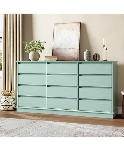 gaomon 12-Drawer Dresser for Bedroom, Large Double Chest of Drawers with Deep Storage & Wide Top