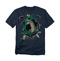 Harry Potter Men's Slytherin Magicial Mischief Level Up Crest T Shirt