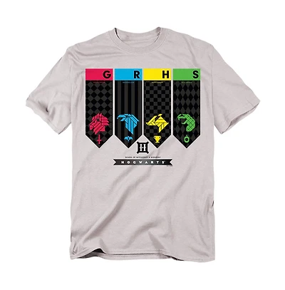 Harry Potter Men's Hogwarts House Banners T Shirt