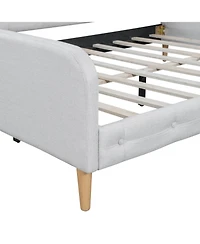 Streamdale Full Upholstered Daybed With 4 Support Legs, White