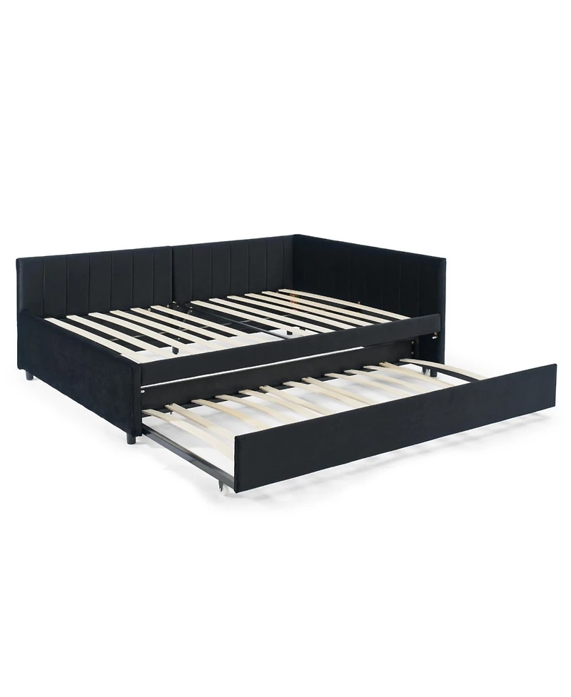 Streamdale Furniture Velvet Daybed with Trundle