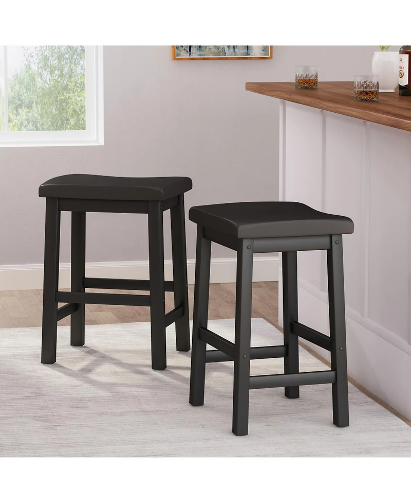 Streamdale Furniture Streamdale Saddle Counter Stool - Easy Assembly
