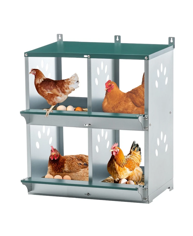 Streamdale Furniture Chicken Nesting Boxes - 4 Compartment Wall Mount