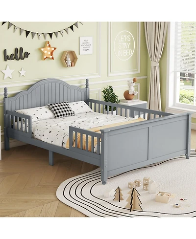 Streamdale Furniture Kids Full Size Wood Platform Bed