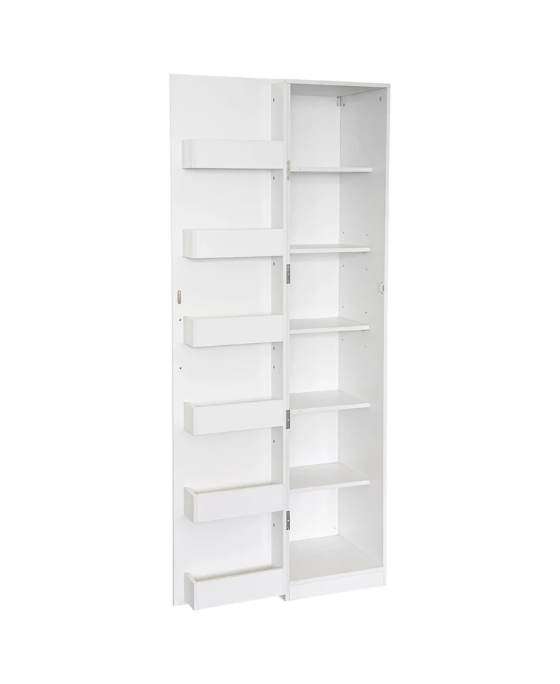 Streamdale Furniture Streamdale White Kitchen Pantry Cabinet with Doors & Shelves