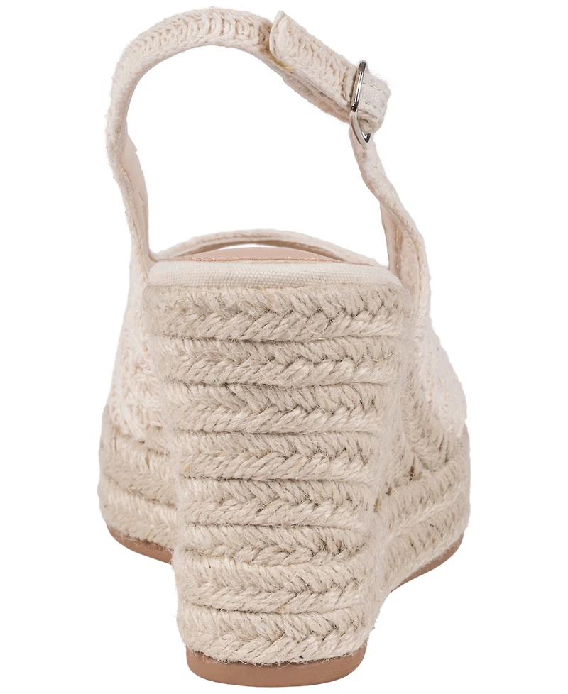 Gc Shoes Women's Bowery Crochet Espadrille Wedge Sandals