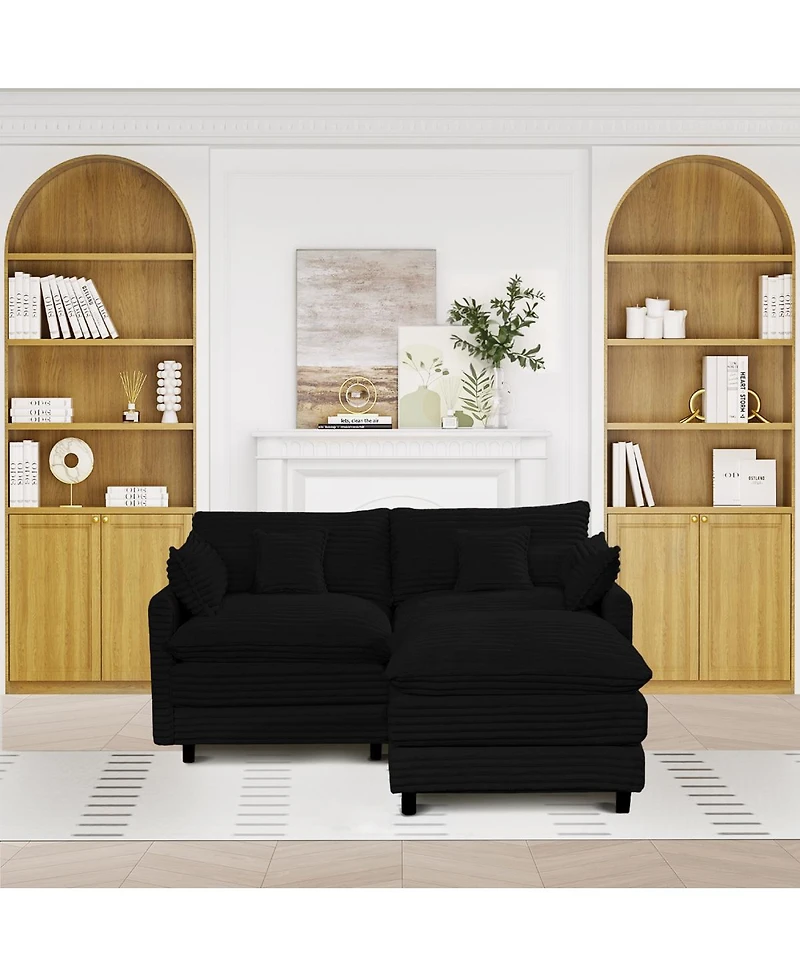 Streamdale Furniture Streamdale Seven-piece sofa set with console, coffee table & pillows for spacious rooms