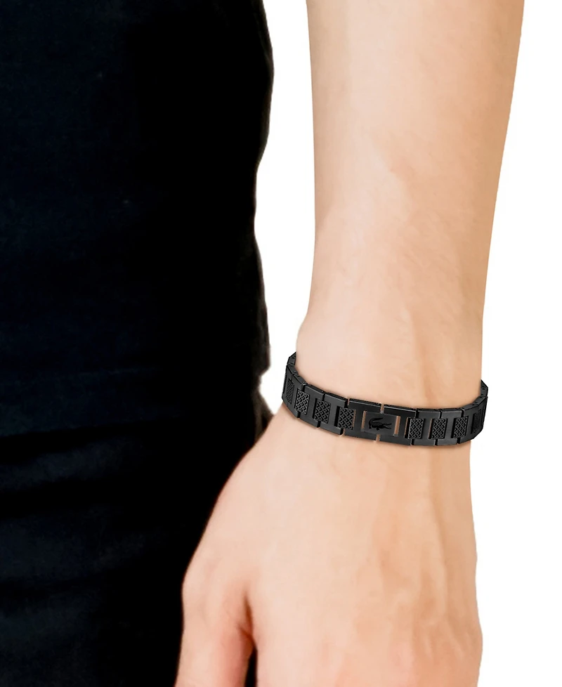 Lacoste Men's Metropole Silver-Tone Stainless Steel Bracelet