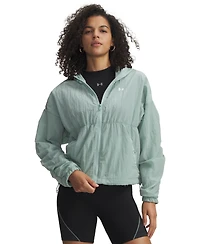 Under Armour Women's Rival Woven Bungee Full-Zip Jacket
