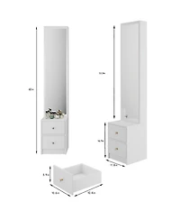 Streamdale Furniture Full Body Mirror Cabinet - Extra Large Storage
