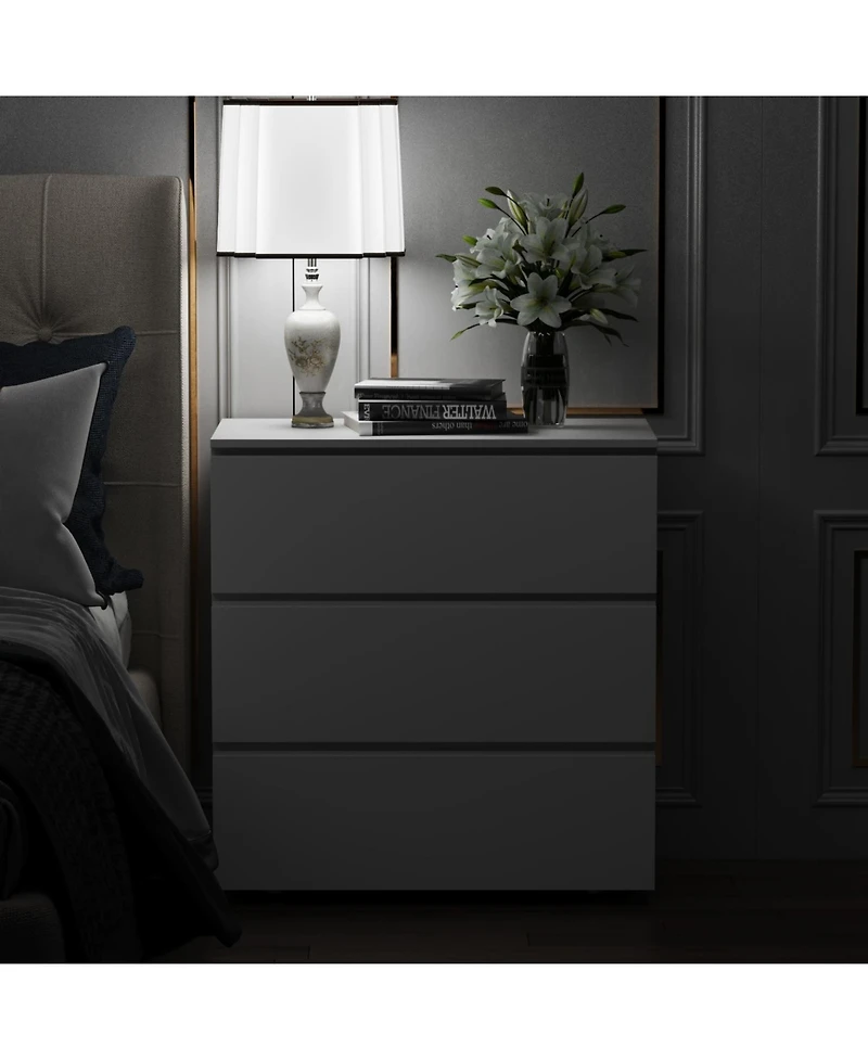 Homsee Wood 6 Drawers Chest of Drawers with Solid Wood Legs