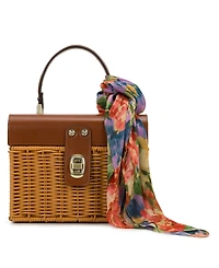 Patricia Nash Spring Wicker Small Vienne Basket Top Handle Handbag