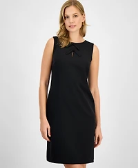 Kasper Women's Bow Sleeveless Sheath Dress, Regular & Petite