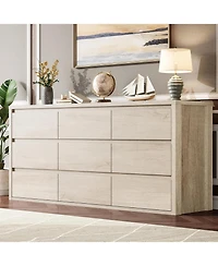 gaomon 9-Drawer Dresser for Bedroom, Wide Modern Wooden Storage Chest for Living Room & Entryway