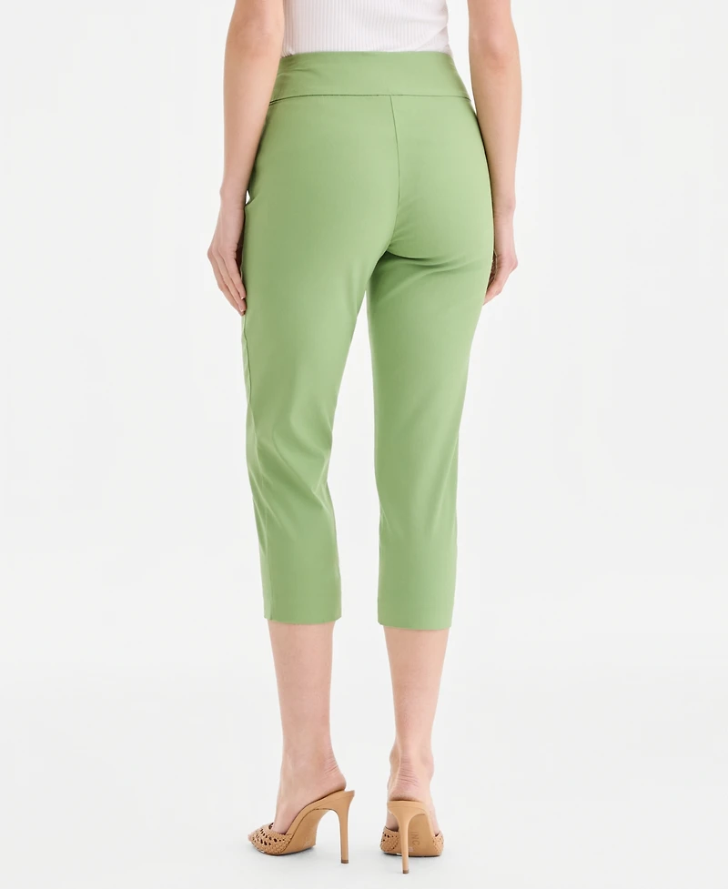 I.n.c. International Concepts Women's Tummy-Control Pull-On Capri Pants, Created for Macy's