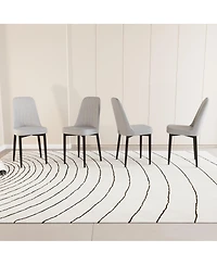 Streamdale Furniture Pu Leather Dining Chairs (Set of 4)