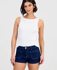 Indigo Rein Juniors' Sailor High Rise Denim Shorts