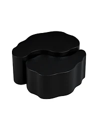 Streamdale Furniture Unique Shape Mdf Coffee Table set of 2, No Assembly Required