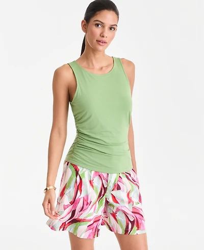 I.n.c. International Concepts Women's Luxe-Layering Jersey Ruched Tank, Macy's Exclusive