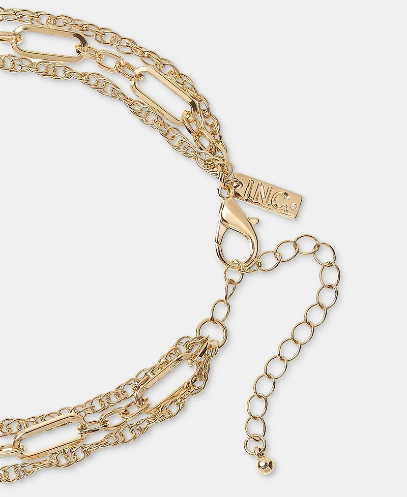 I.n.c. International Concepts Imitation Pearl Flower Layered Lariat Necklace, 16-1/2" + 3" extender, Macy's Exclusive