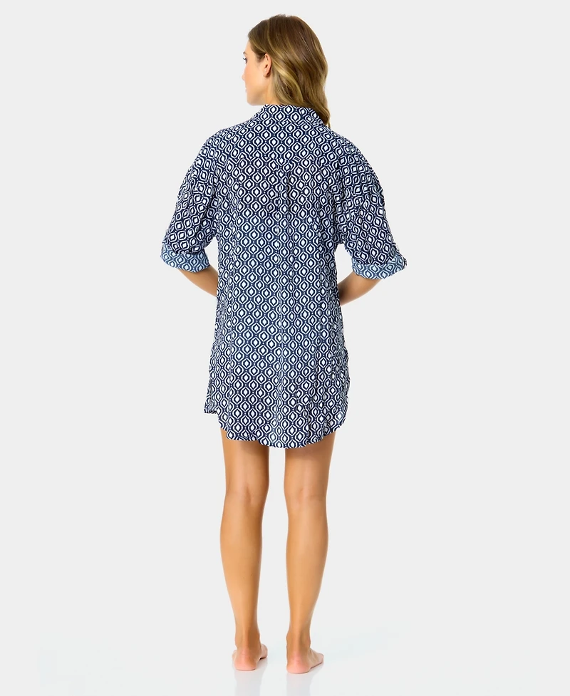 Anne Cole Women's Printed Cover-Up Swim Shirt