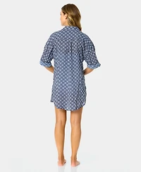 Anne Cole Women's Printed Cover-Up Swim Shirt