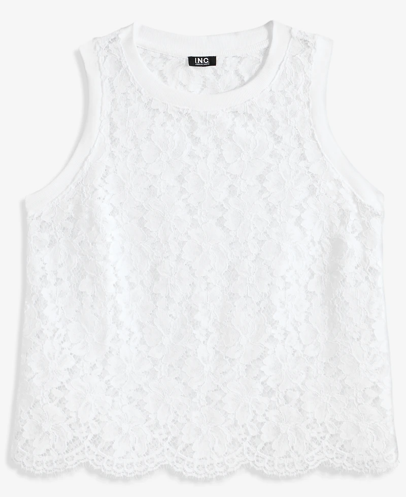 I.n.c. International Concepts Women's Lace Sleeveless Top, Macy's Exclusive