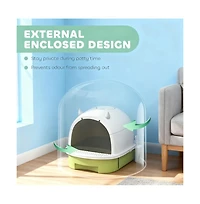 Zeus & Ruta Covered Cat Litter Box with Scoop & Deodorizing Bags