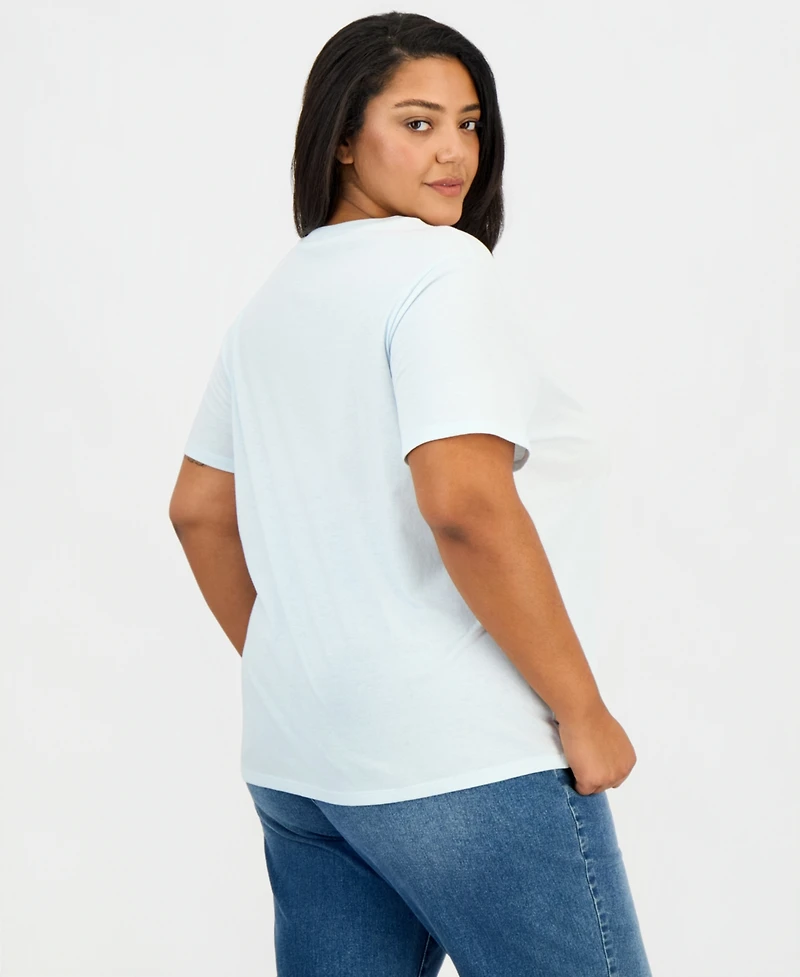 Love Tribe Trendy Plus Hello Kitty Graphic Print T-Shirt