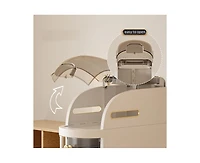 gaomon 4-Tier Narrow Bathroom Storage Cabinet, Slim Rolling Organizer with Drawers & Wheels, White