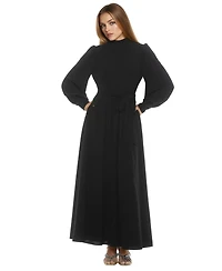 Alexia Admor Women's Isaliah Mockneck Blouson Sleeve Maxi Dress