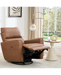 gaomon Power Recliner Chair Swivel Rocking Glider Pu Leather Upholstered Nursery
