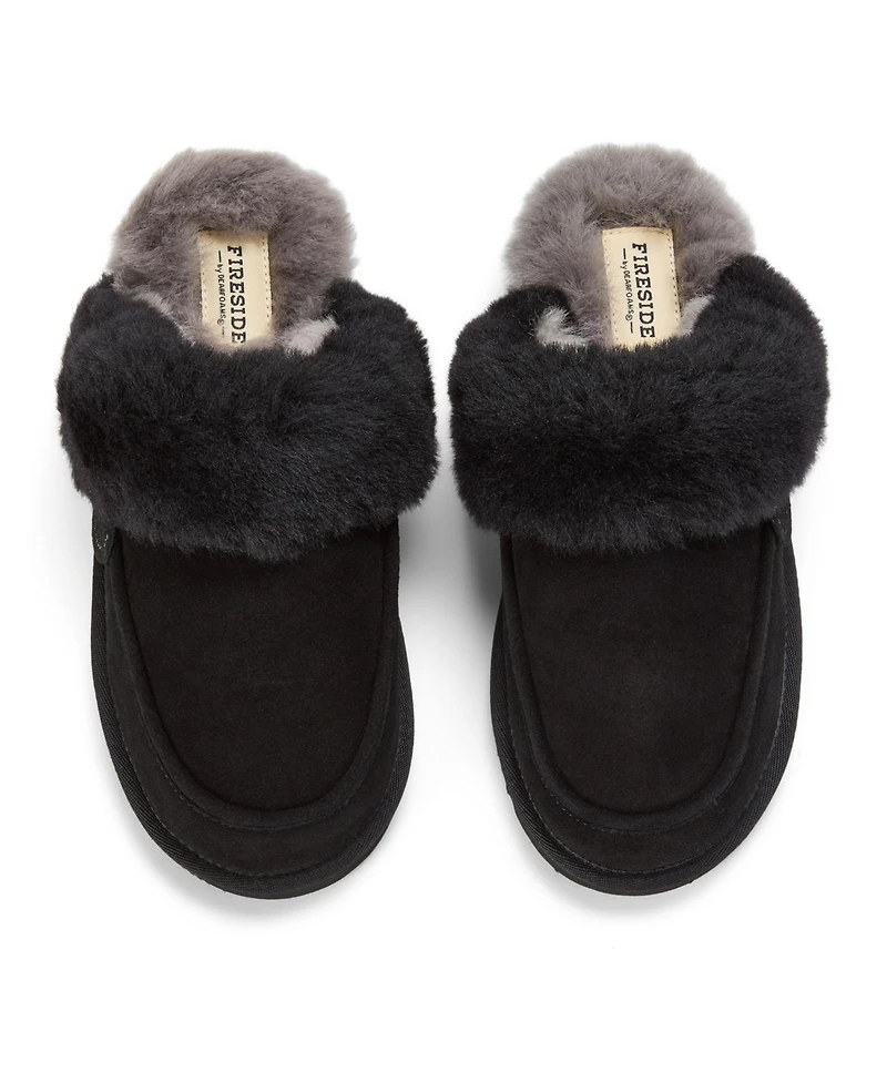 Dearfoams Women's Melville Genuine Shearling Scuff Slipper