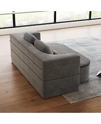 Streamdale Furniture 75" Foldable Sofa Bed with Blanket