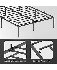Gaomon Bed Frame No Box Spring Needed, Heavy Duty Metal Platform Bed Frame Full Size for Bedroom Easy Assembly, Noise Free