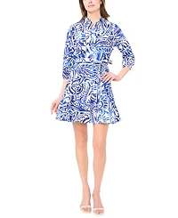 Msk Women's Long-Sleeve Tie-Waist Dress