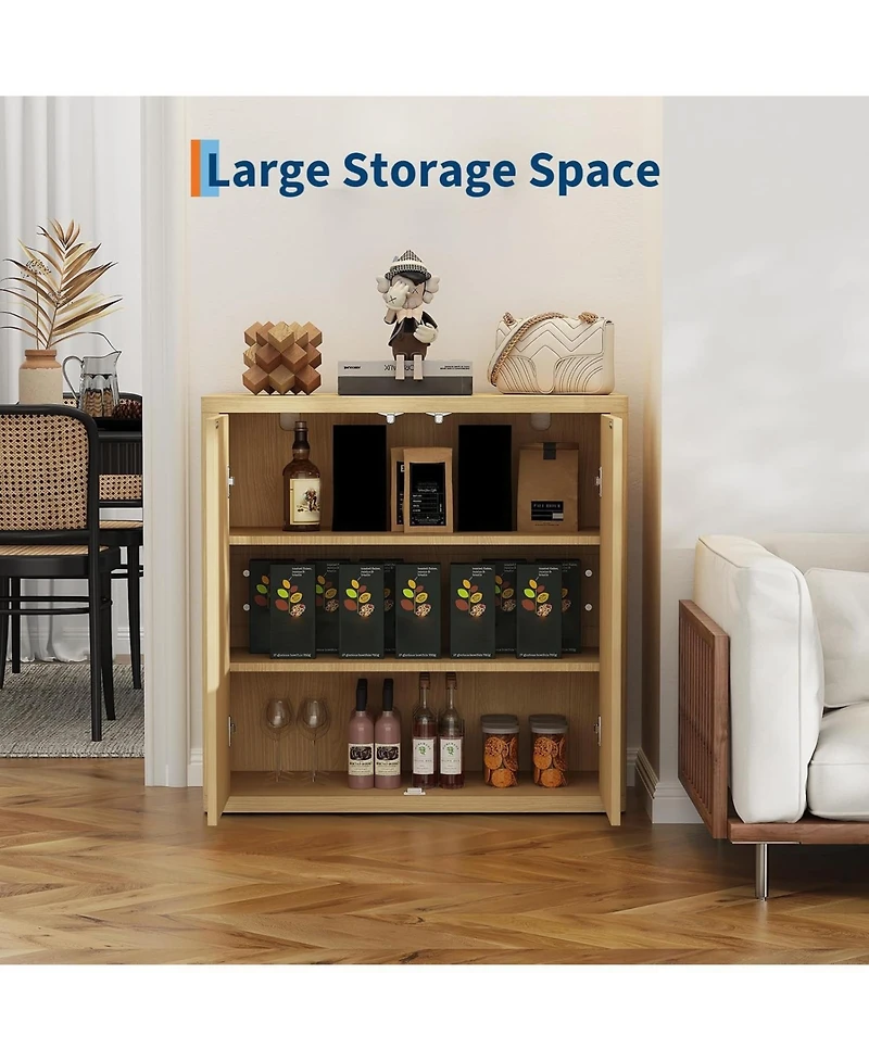 gaomon 3-Tier Buffet Cabinet with Storage