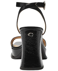 Coach Women's Tea Rose Square Toe Platform Sandals