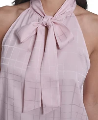 Calvin Klein Women's Sleeveless Tie Neck Blouse