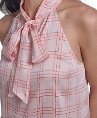 Calvin Klein Women's Sleeveless Tie-Neck Top