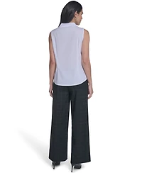 Calvin Klein Women's Sleeveless Button-Down Top