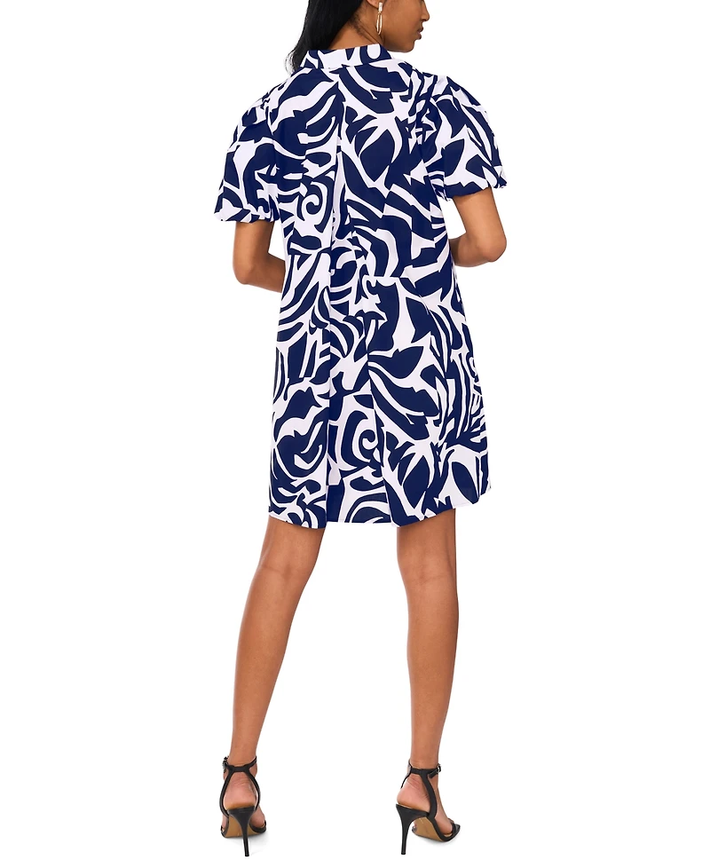 Msk Women's Short-Sleeve Collared Dress