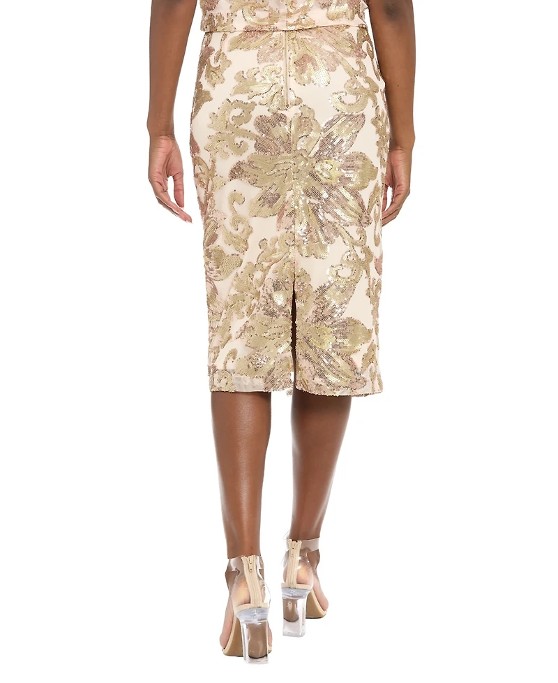 Muse Women's Center Back Zipper Pencil Skirt