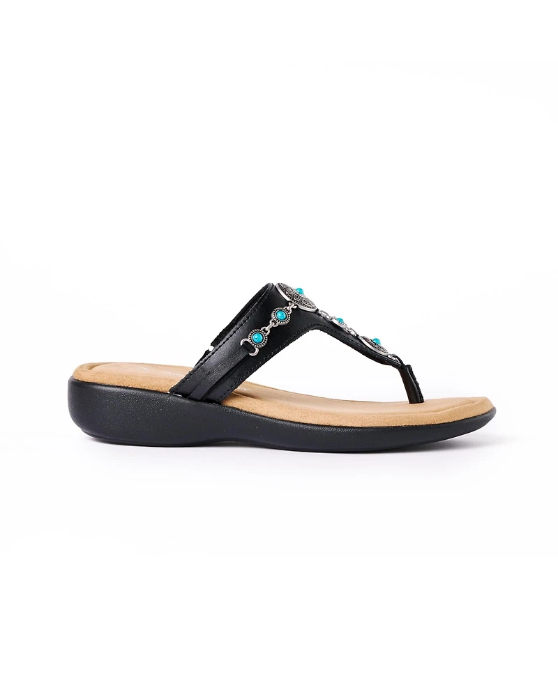 Minnetonka Women's Brecca Embellished Thong Sandals