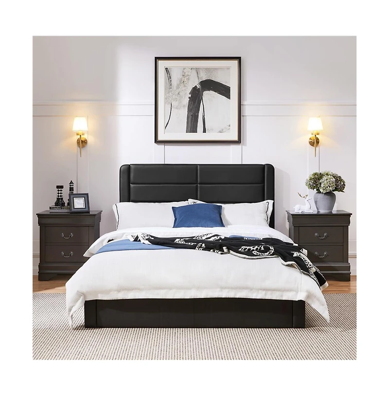 Yaheetech Modern 2-drawer Nightstand Bedside Table Side Table