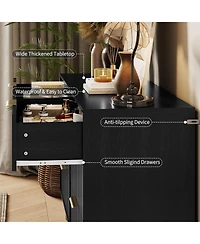 gaomon Fluted 6-Drawer Dresser for Bedroom, 47" Wide Modern Wooden Chest of Drawers