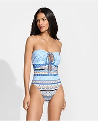 Lands' End Women's Cut Out Multiway Halter High Leg One Piece Swimsuit