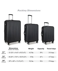 Elite Luggage Dori 3-Pc. Hardside Expandable Spinner Set